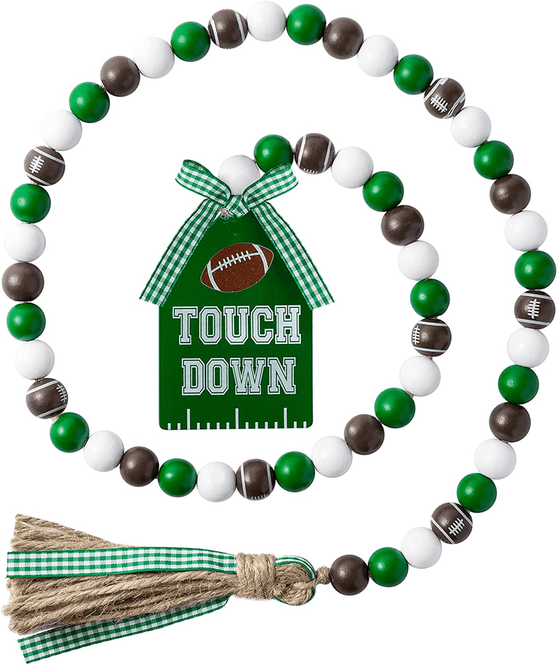 2Ooya Valentine'S Day Wood Beads Garland Tassel 41.2 Inch Valentines Farmhouse Pink Plaid Wood Bead with Jute Rope Plaid Love Tag Rustic Wood Beads Tiered Tray Wall Hanging Décor for Valentine Party Home & Garden > Decor > Seasonal & Holiday Decorations 2ooya Green 1 