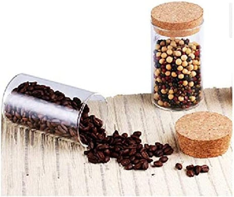 2Pcs 300Ml/10Oz Empty Clear Glass Bottles with Cork Stopper - Refillable Dry Food Goods Storage Container Vial Jars for Flower Tea Dry Fruit Nuts Candy Seasoning and Other Small Items Home & Garden > Decor > Decorative Jars ericotry   