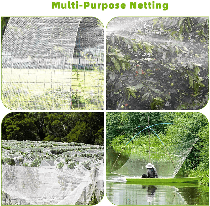2PCS 9.8FT X 6.6FT Insect Mosquito Bug Screen Netting, Ultra Fine Garden Netting Pest Barrier, Garden Mesh Netting Protect Plants Vegetables Fruits Flowers, White Sporting Goods > Outdoor Recreation > Camping & Hiking > Mosquito Nets & Insect Screens Maicodes   
