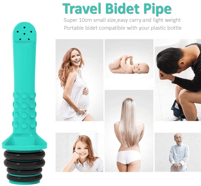 2PCS Backpacking Bidet - Portable Bidet for Toilet - Travel Bidets , Universal Shower Pipe for Traviling, Compatible with Every Bottle. Discreet,Ecological,Mini, Elderly,Sprayer,Personal,Handheld