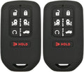 2Pcs Coolbestda Silicone 7Buttons Key Fob Remote Skin Cover Protector Keyless Entry Case Accessories for 2018 2019 2020 2021 2022 Honda Odyssey Elite Ex Sporting Goods > Outdoor Recreation > Winter Sports & Activities Coolbestda 2Pcs Black  