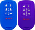 2Pcs Coolbestda Silicone 7Buttons Key Fob Remote Skin Cover Protector Keyless Entry Case Accessories for 2018 2019 2020 2021 2022 Honda Odyssey Elite Ex Sporting Goods > Outdoor Recreation > Winter Sports & Activities Coolbestda Purple Blue  