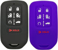 2Pcs Coolbestda Silicone 7Buttons Key Fob Remote Skin Cover Protector Keyless Entry Case Accessories for 2018 2019 2020 2021 2022 Honda Odyssey Elite Ex Sporting Goods > Outdoor Recreation > Winter Sports & Activities Coolbestda Purple Black  