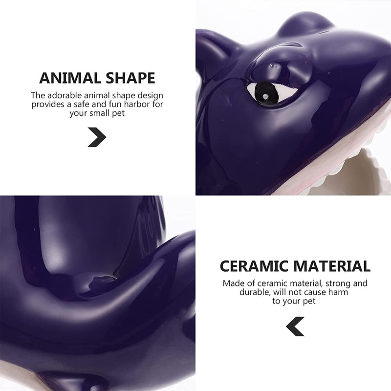 2Pcs Hamsters Accessories Rats Cooling Pet Hut Decorative Sleep or Shaped Adorable Shark Sleeping House Nest Similar Home Chinchilla Dwarf Ornament Hideout Cave Rest for Animals Animals & Pet Supplies > Pet Supplies > Bird Supplies > Bird Cages & Stands generic   