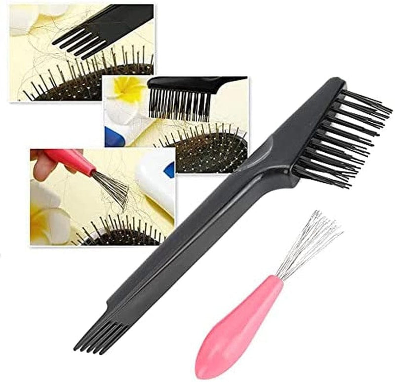 2Pcs/Set Comb Cleaner Brush, Styling Tools & Appliances Hair Brushes Dust Hair Brush Dust Cleaning Hair Salon Home Tool for Removing Hair Dust Home Salon Use[1]