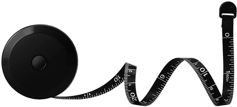 2Pcs Tape Measure for Body Cloth Ruler Measuring Tape for Sewing Tailor Fabric Measurements Tape Retractable Dual Sided Black 60-inch Arts & Entertainment > Hobbies & Creative Arts > Arts & Crafts > Crafting Patterns & Molds > Sewing Patterns Qi Mei 1  