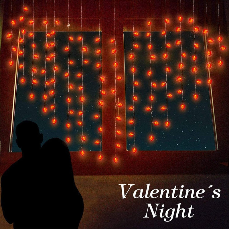 2PCS Valentine'S Day Lights Heart String Lights Valentines Decorations Lights Copper Wire Battery Operated Fairy Light Bedroom Home Indoor Outdoor Valentines Decor(20 LED Red Heart Shaped 6.56FT) Home & Garden > Decor > Seasonal & Holiday Decorations 20211127YMJJJK 1PCS  