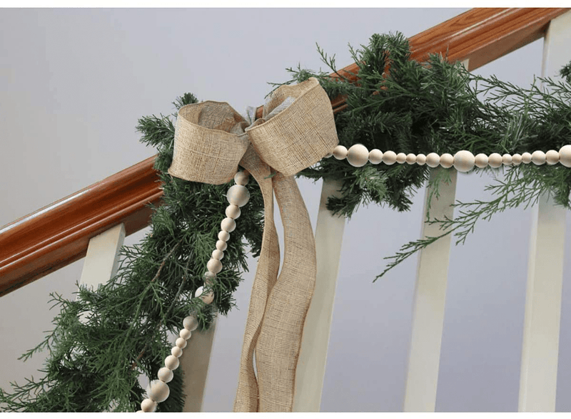 2PCS Wood Bead Garland Creative Wooden Beads Garland for Valentine‘s Day Decor Farmhouse Wall Home Rustic Country Natural Holiday Decoration Hanging Prayer Beads Home & Garden > Decor > Seasonal & Holiday Decorations& Garden > Decor > Seasonal & Holiday Decorations Abitoncc   