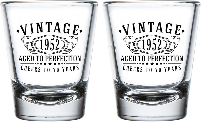2Pk Vintage 2001 Printed 1.75Oz Shot Glasses - 21St Birthday Gift Aged to Perfection - 21 Years Old Anniversary Home & Garden > Kitchen & Dining > Barware Spotted Dog Company 1952  