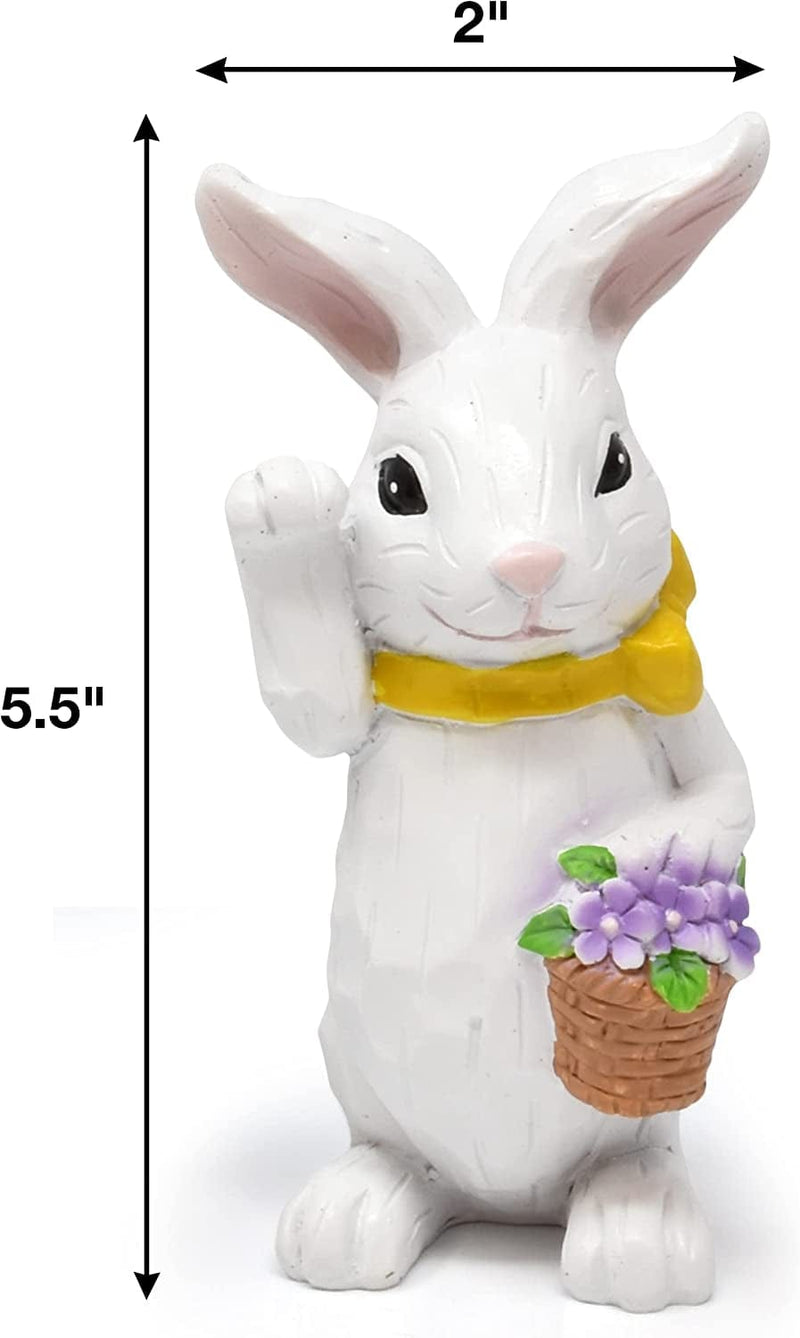 3 Easter Bunny Figurine Decor Table Topper Holiday Spring Bunnies Sculpture Decoration Tabletop Resin Figurines Decorative Centerpiece for Office Dining Room Mantle Home Party Supplies Decorations Home & Garden > Decor > Seasonal & Holiday Decorations Gift Boutique   
