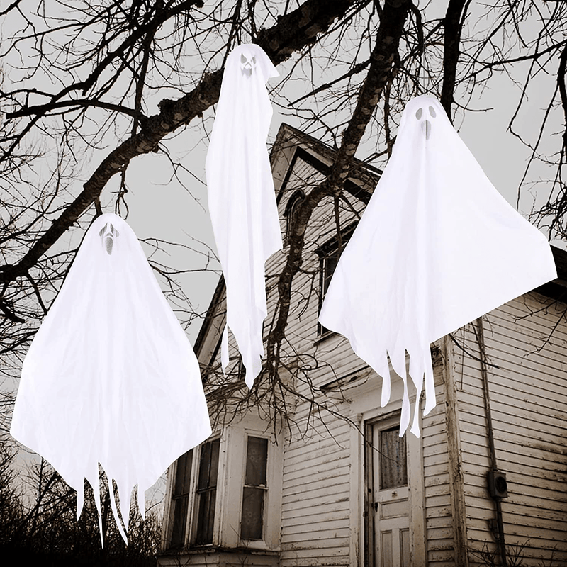 3 Pack Halloween Decorations Outdoor, Hanging Ghosts for Halloween Party Decoration, Cute Flying Halloween Ghost Decorations for Front Yard Patio Garden Lawn Décor and Halloween Decorations Indoor Arts & Entertainment > Party & Celebration > Party Supplies Lapogy   