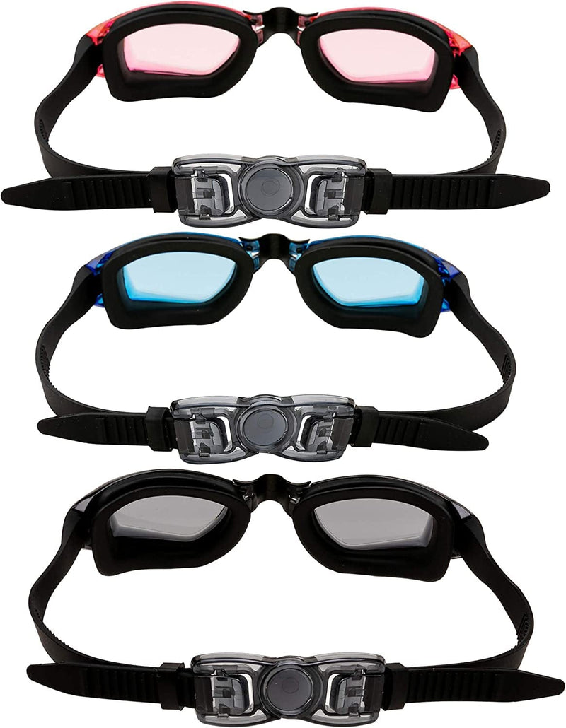 3 Pack Swim Goggles, Swimming Goggles for Adult Men Women Teens Youth Sporting Goods > Outdoor Recreation > Boating & Water Sports > Swimming > Swim Goggles & Masks Sloosh   