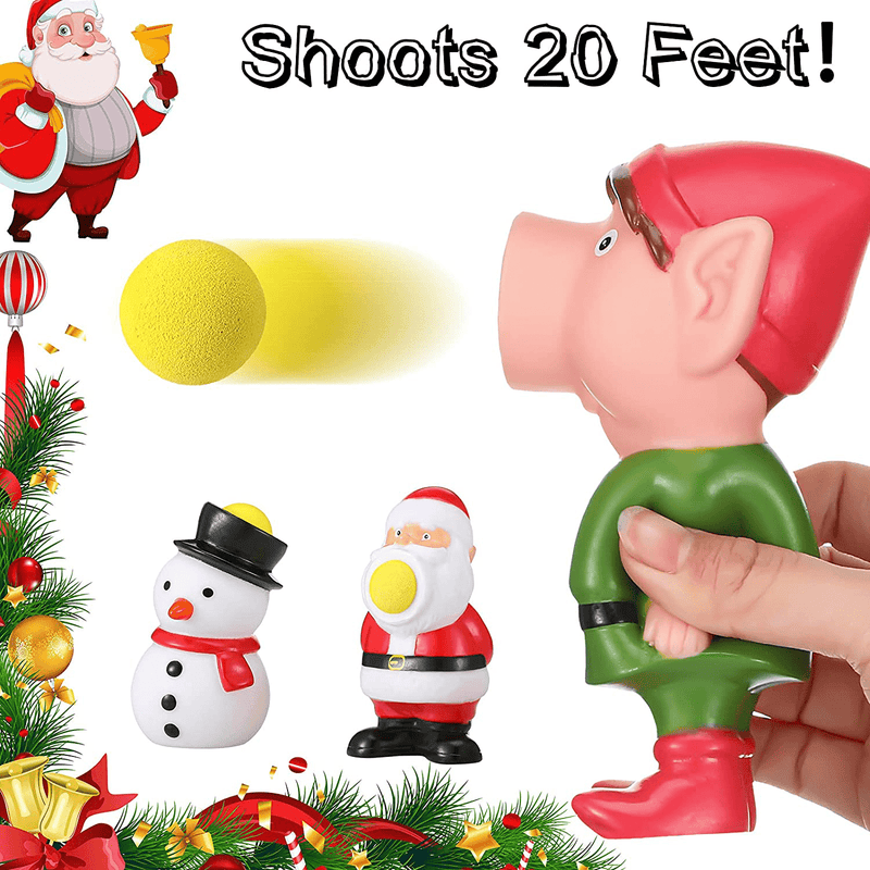 3 Pieces Christmas Popper Toys Shooter Ball Blaster with 15 Shoot Foam Balls Christmas Santa Snowman Elf Popper Toys Up to 20 Feet for Indoor and Outdoor Play, Christmas Party Supplies for Age 4+ Home & Garden > Decor > Seasonal & Holiday Decorations& Garden > Decor > Seasonal & Holiday Decorations Sumind   
