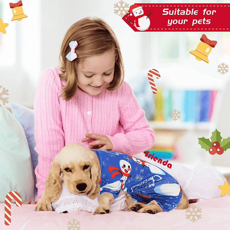3 Pieces Dog Pajamas Small Pet Clothes Costume Apparel Jumpsuit Lovely Puppy Pajamas for Pet Holiday Decorations Animals & Pet Supplies > Pet Supplies > Dog Supplies > Dog Apparel Frienda   