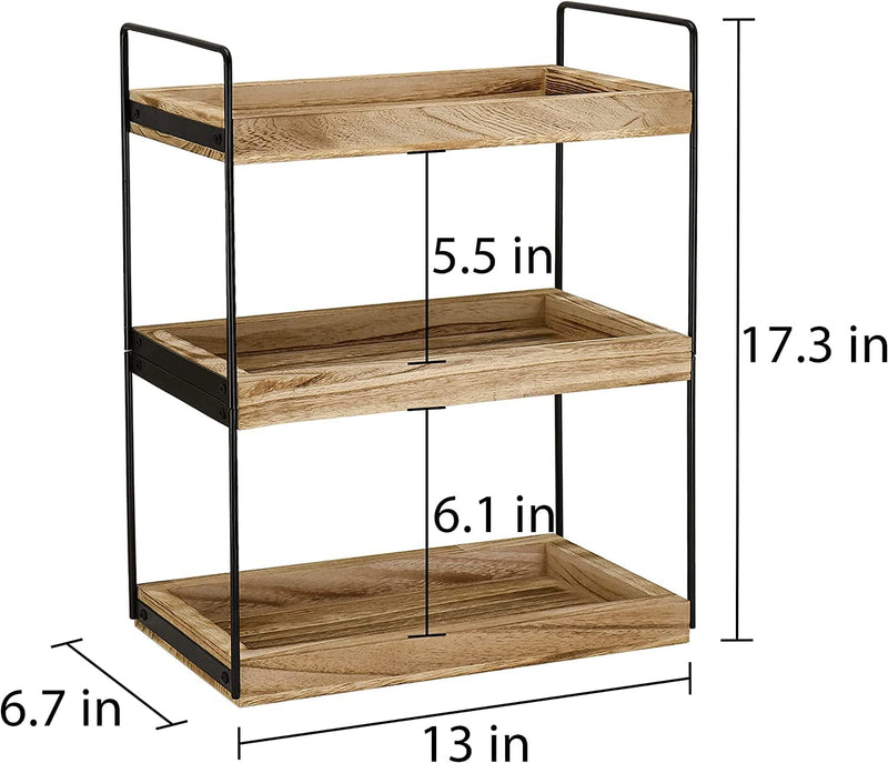 3 Tier Bathroom Counter Organizer, Counter Standing Rack Cosmetic Holder, Bathroom Countertop Organizer and Storage Shelf, Vanity Organizer Bathroom Counter Tray and Coffee Station Organizer Home & Garden > Household Supplies > Storage & Organization Updesign   