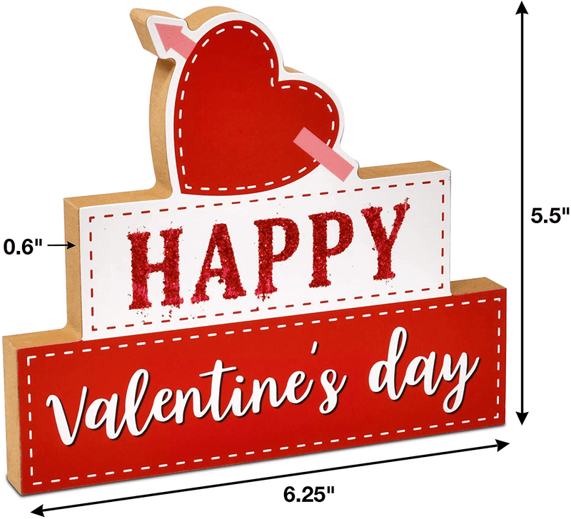 3 Valentines Day Wooden Table Decor Centerpieces for Tables Happy Valentine’S Tabletop Centerpiece Valentine Love Home Desktop Decorations Wood Heart Shelf Decoration Hearts Red Desk Mantle Home & Garden > Decor > Seasonal & Holiday Decorations Gift Boutique   