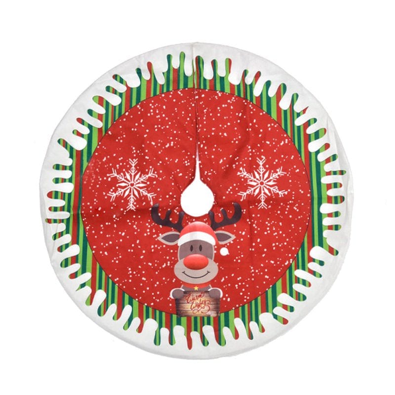 30 Inches Christmas Tree Skirt Red Xmas Tree Ornaments Christmas Tree Mat for Hoilday Party Home Decorations Home & Garden > Decor > Seasonal & Holiday Decorations > Christmas Tree Skirts The Hillman Group Elk Tree Skirt  
