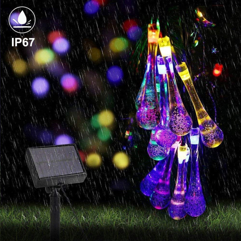 30 LED Solar String Lights Outdoor Light, Waterproof Fairy Lights for Home, Garden 3 Color Holiday Halloween Christmas Decoration Valentines Day Decor Home & Garden > Decor > Seasonal & Holiday Decorations Genkent   