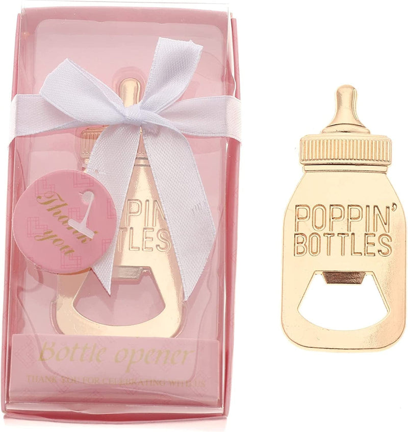 30 Pack Baby Shower and Gender Reveal Bottle Openers Party Favors Souvenirs for Guests with Gift Boxes for Boy and Girl Newborn (White - Baby Bottle, 30) Home & Garden > Kitchen & Dining > Barware Maxim Party Supplies Pink - Baby Bottle 30 