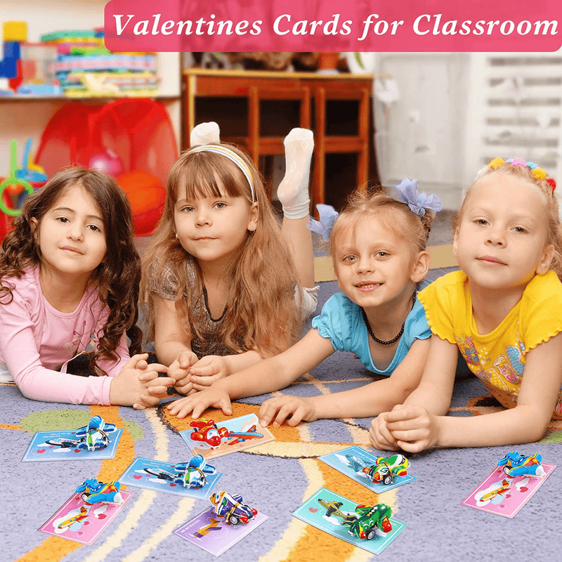 30 Sets Valentines Day Cards for Child, Planes Valentine'S Greeting Cards with Pull Back Planes Toy, Kids Valentines Exchange Gift Cards Party Favors 6 Designs for Boys Girls School Classroom Supplies Home & Garden > Decor > Seasonal & Holiday Decorations Chinco   