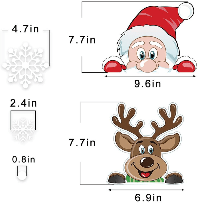 300 PCS 8 Sheet Christmas Snowflake Window Cling Stickers for Glass, Xmas Decals Decorations Holiday Snowflake Santa Claus Reindeer Decals for Party Home & Garden > Decor > Seasonal & Holiday Decorations& Garden > Decor > Seasonal & Holiday Decorations CCINEE   