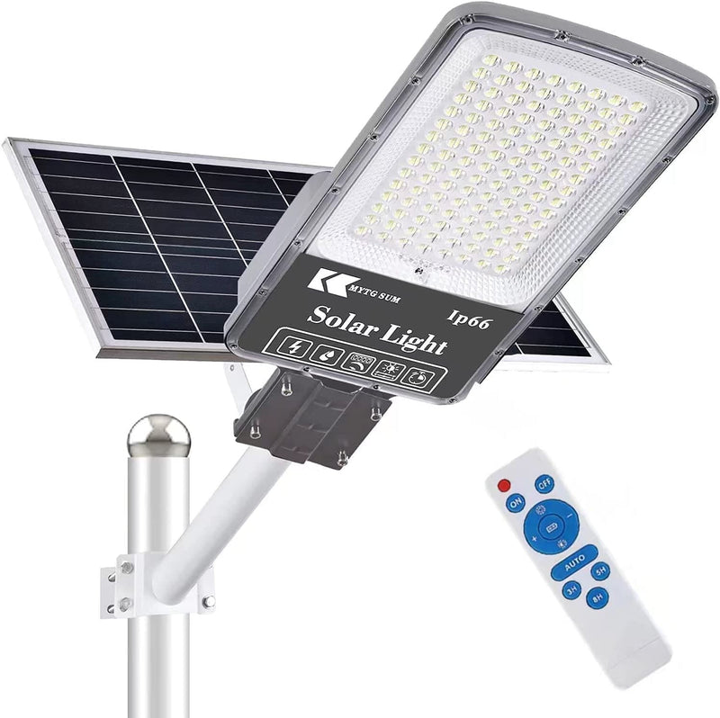 300W LED Solar Street Lights Outdoor Lamp 6500K Daylight White Security Flood Light 24000 Lumens Dusk to Dawn Pole Lights with Remote Control for Yard Street Basketball Court Parking Lots Garden Home & Garden > Lighting > Lamps Famous lamp shop   