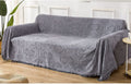 Rose Home Fashion Cotton Couch Cover Functional Sofa Covers Geometrical Woven Couch Cover Blanket Light Grey Couch Covers for 3 Cushion Couch (Large, 3 Seats) Home & Garden > Decor > Chair & Sofa Cushions Rose Home Fashion Dark Grey Large 