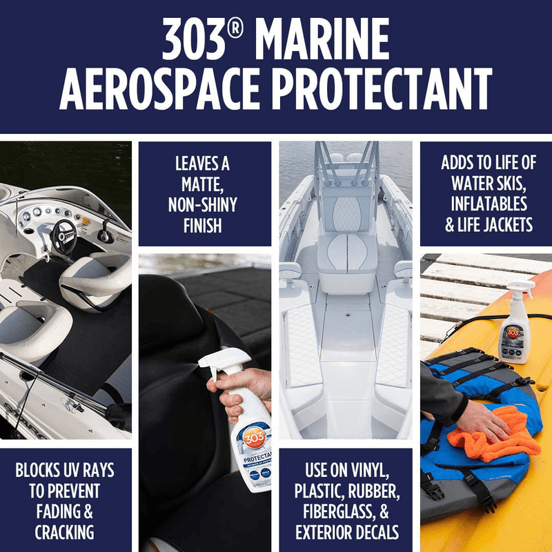 303 Marine Aerospace Protectant - Provides Superior UV Protection, Repels Dust, Dirt, and Staining, Dries to a Smooth, Matte Finish, Restores and Maintains a Like-New Appearance, 32Oz (30306) Sporting Goods > Outdoor Recreation > Camping & Hiking > Camp Furniture 303 Products   