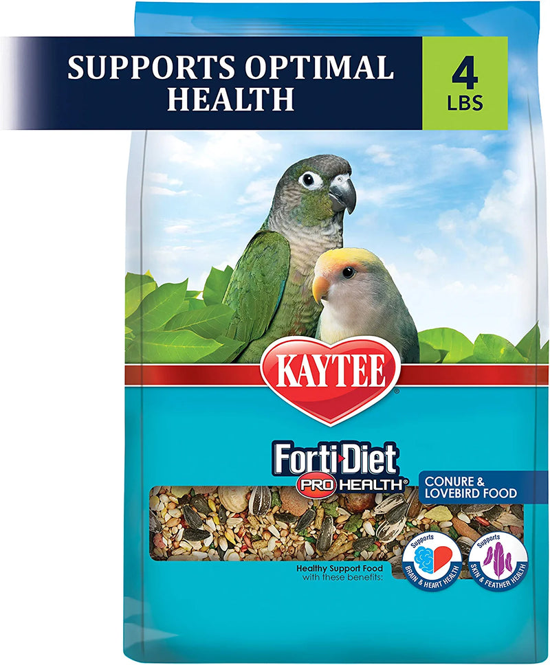 Kaytee Forti-Diet Pro Health Conure and Lovebird Pet Bird Food, 4 Pound Animals & Pet Supplies > Pet Supplies > Bird Supplies > Bird Food Kaytee   