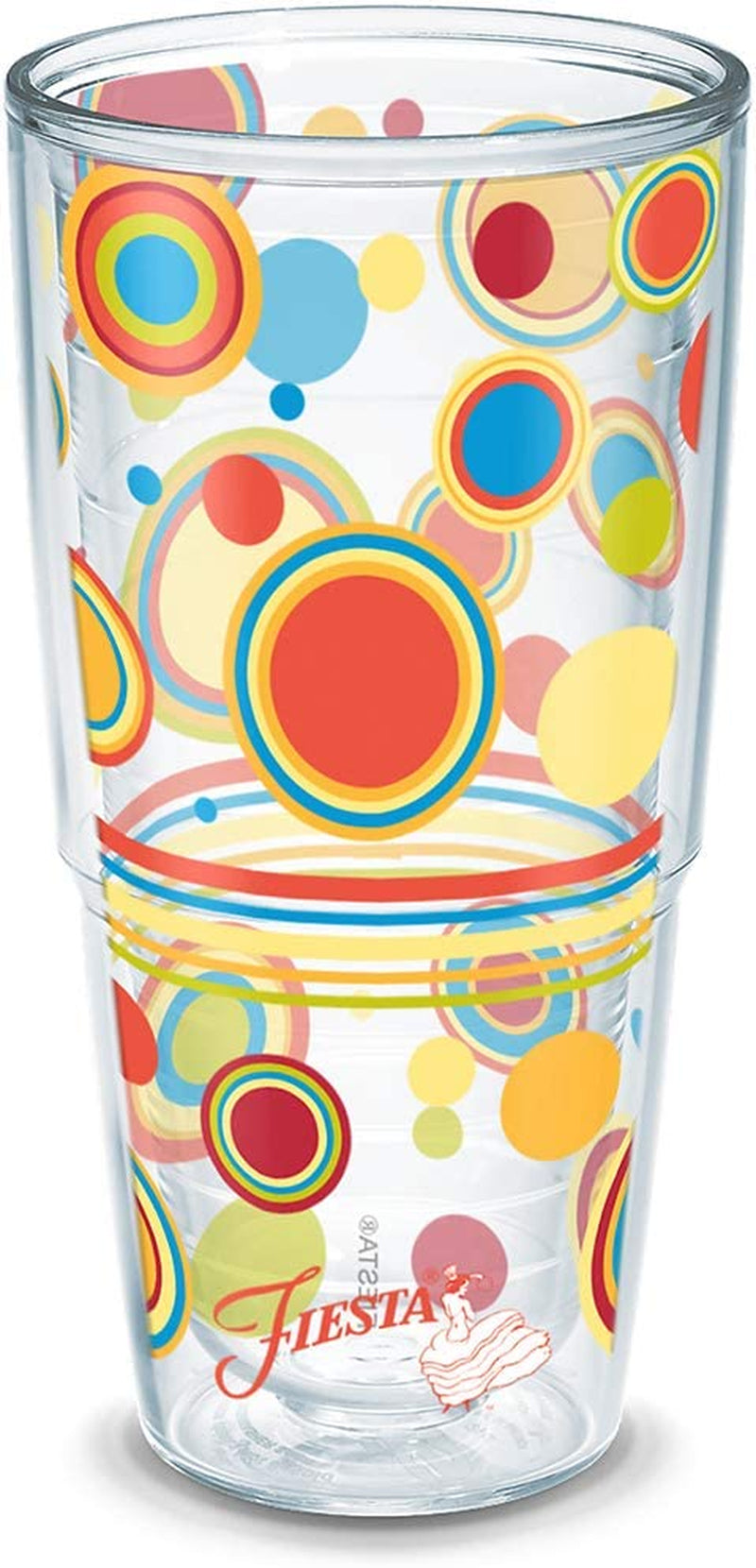 Tervis Made in USA Double Walled Fiesta Insulated Tumbler Cup Keeps Drinks Cold & Hot, 16Oz - 4Pk, Poppy Dots Home & Garden > Kitchen & Dining > Tableware > Drinkware Tervis Classic - Unlidded 24oz 