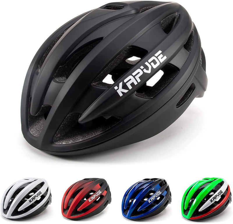 KAPVOE Adult Bike Helmet Cycling Women Men MTB Specialized Adjustable Bicycle Helmets Sporting Goods > Outdoor Recreation > Cycling > Cycling Apparel & Accessories > Bicycle Helmets KAPVOE Black Large 