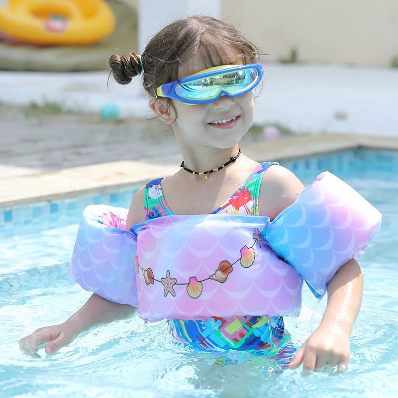 Toddler Swim Vest Kids Adjustable Strap Swimming Jacket Pool Floaties Cute Cartoon Swim Training Equipment Swim Aid for 20-50 Lbs Boys and Girls Sporting Goods > Outdoor Recreation > Boating & Water Sports > Swimming Onory   