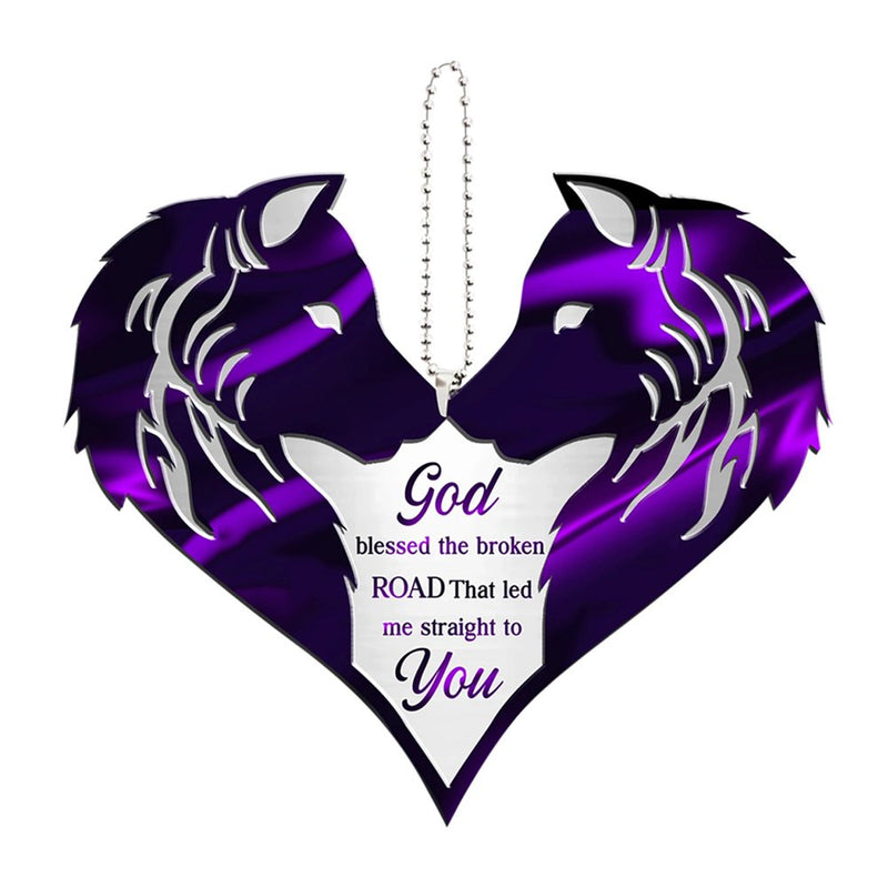 Home Decor Clearance Valentine'S Day Animal Couple Rings Diy Gods Blessed Personalized Ornament Decoration Hangs Acrylic Home & Garden > Decor > Seasonal & Holiday Decorations Mnycxen One Size A 