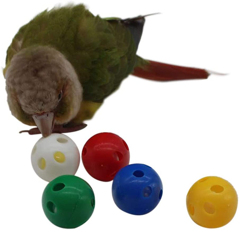 QBLEEV 5 Pack Bird Bell Balls Sets for Chewing Playing Training, Colorful Parrot Cage Treat Toy for Cockatiel Parakeet Conure Budgie, Small Pet Foot Talon Toy for Parrot Kitten Puppy, Random Color Animals & Pet Supplies > Pet Supplies > Bird Supplies > Bird Toys QBLEEV   