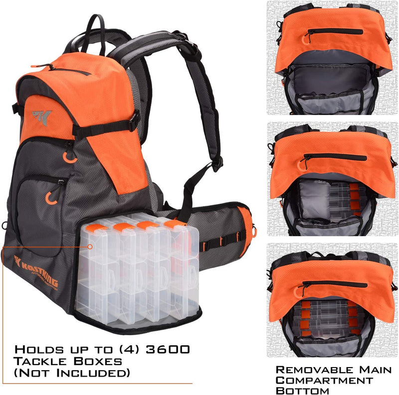 Kastking Fishing Tackle Backpack - Fishing Backpack - Saltwater Resistant Fishing Bag - Large Fishing Tackle Storage Bag Sporting Goods > Outdoor Recreation > Fishing > Fishing Rods Eposeidon   