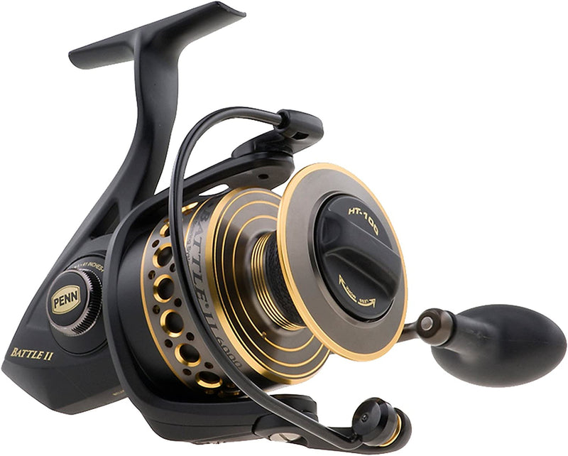 PENN Battle Spinning Reel Kit, Size 5000, Includes Reel Cover and Spare Anodized Aluminum Spool, Right/Left Handle Position, HT-100 Front Drag System Sporting Goods > Outdoor Recreation > Fishing > Fishing Reels Pure Fishing Battle Il Reel 8000 