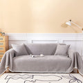 HANDONTIME Couch Cover for Dogs Grey Sectional Couch Covers for 3 Cushion Couch Sofa Flower Lace Sofa Covers Machine Washable Easy Install Futon L Shaped Couch Cushion Covers for Cat Kids, 71" X134" Home & Garden > Decor > Chair & Sofa Cushions HANDONTIME H-grey X-Large:71"x 134" 