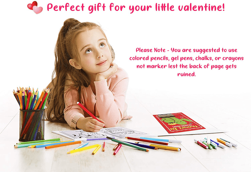 30PCS Valentines Coloring Book for Kids-Valentine'S Day Goodie Bag Stuffer Filler Gift School Classroom Activity Party Favors Supplies