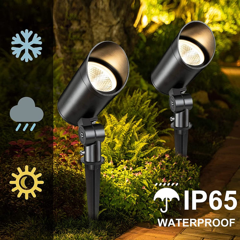 30W LED Spot Lights Outdoor, 3000K Warm White 3000LM Ultra Bright Landscape Spotlights 120V IP65 Waterproof Outdoor Spot Lights for Yard Christmas Tree Flag Pole Path, 5.9 FT Extension Cord, 1 Pack
