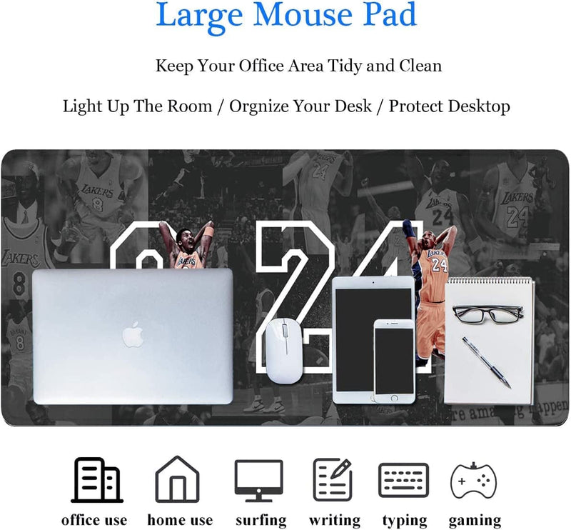 31.5X11.8 Inch Non-Slip Rubber Extended Large Gaming Mouse Pad with Stitched Edges Computer Keyboard Mouse Mat PC Accessories (8&24) Sporting Goods > Outdoor Recreation > Winter Sports & Activities Daisy House   