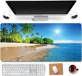 31.5X11.8 Inch Non-Slip Rubber Extended Large Gaming Mouse Pad with Stitched Edges Computer Keyboard Mouse Mat PC Accessories (8&24) Sporting Goods > Outdoor Recreation > Winter Sports & Activities Daisy House Beach View  
