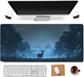 31.5X11.8 Inch Non-Slip Rubber Extended Large Gaming Mouse Pad with Stitched Edges Computer Keyboard Mouse Mat PC Accessories (8&24) Sporting Goods > Outdoor Recreation > Winter Sports & Activities Daisy House Deer Forest  
