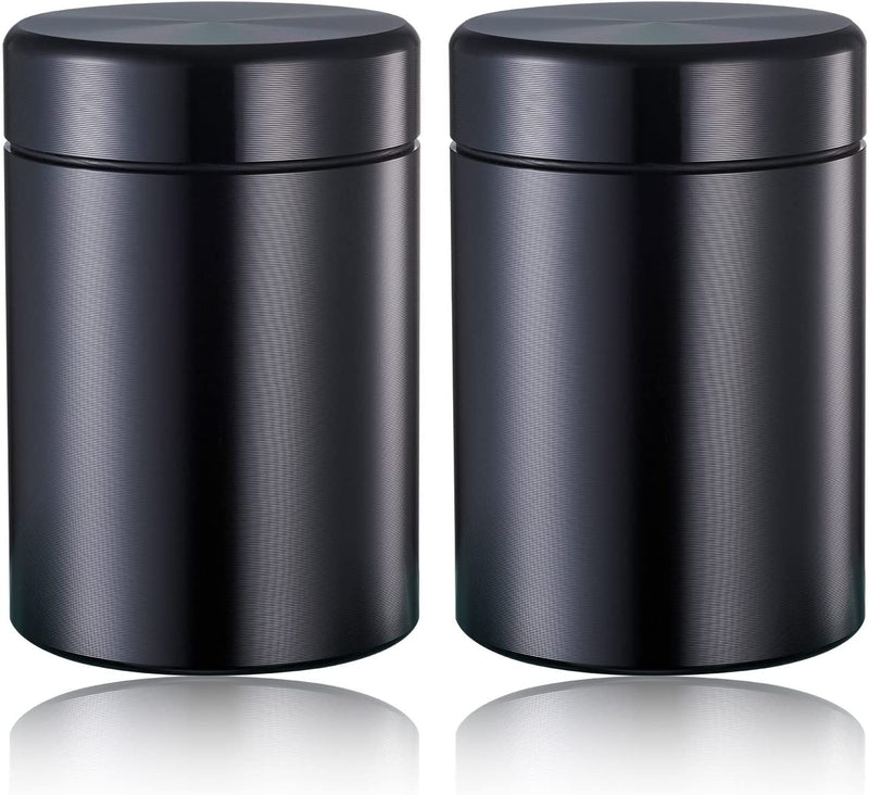 HORNET 2 Packs Storage Jar (Black-Silver), 2.20Oz Airtight Waterproof Storage Container Bottle, Aluminum Multipurpose Canisters to Keep Food Fresh Home & Garden > Decor > Decorative Jars HORNET 2pcs-Black  