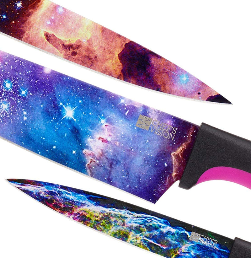 Cosmos Kitchen Knife Set in Gift Box - Color Chef Knives - Cooking Gifts for Husbands and Wives, Unique Wedding Gifts for Couple, Birthday Gift Idea for Men, Housewarming Gift New Home for Women Home & Garden > Kitchen & Dining > Kitchen Tools & Utensils > Kitchen Knives Chef's Vision   