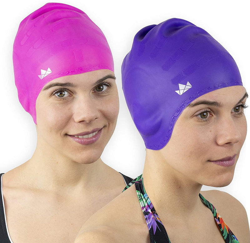 The Friendly Swede Silicone Swim Cap for Long Hair, Durable Swim Caps for Women Swimming, Swimming Cap for Women, Swim Cap for Men, Swim Cap for Women, Long Hair Swim Cap Sporting Goods > Outdoor Recreation > Boating & Water Sports > Swimming > Swim Caps The Friendly Swede   