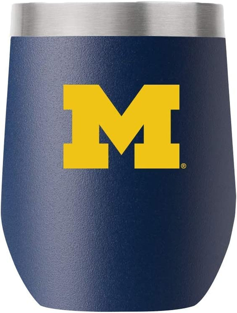 Gametime Sidekicks Auburn Tigers Stainless Steel Drinkware 12Oz Stemless Insulated Wine Tumbler - Copper-Lined, Vacuum Double Wall Maximum Temperature Efficiency (Orange) Home & Garden > Kitchen & Dining > Tableware > Drinkware Gametime Sidekicks Navy Michigan Wolverines 