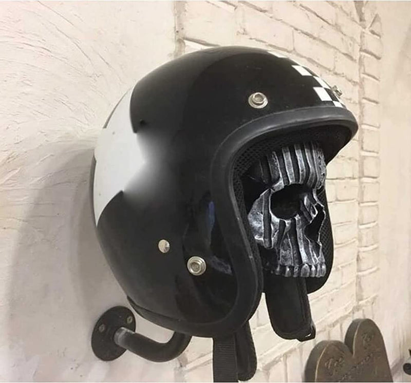 Motorcycle Skull Helmet Rack Wall Mount,Wall Mounted Bike Helmet Holder,Mount Bicycle Helmet Display Hanger Stand for Motorcycle Bike Baseball Rugby Helmet Sporting Goods > Outdoor Recreation > Cycling > Cycling Apparel & Accessories > Bicycle Helmets MTLIVE   