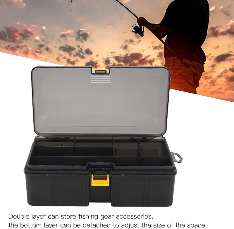 Pilipane Fishing Tackle Box, Double Layer Waterproof Floating Airtight Stowaway, Plastic Tackle Box Organizer with Removable Dividers Storage Lure Box, 3700 Dry Box Storage Kids Tackle Waterproof Sporting Goods > Outdoor Recreation > Fishing > Fishing Tackle Pilipane   