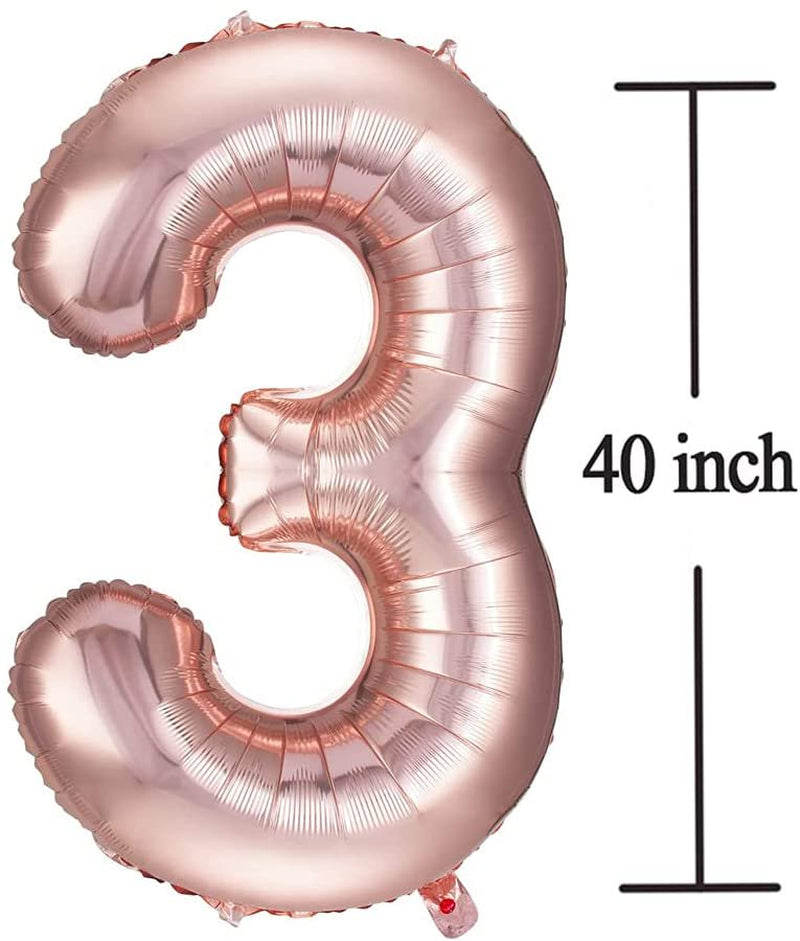 Rose Gold 30 Number Balloons Big Giant Jumbo Large Number 30 Foil Mylar Balloons for Women Men 30Th Birthday Party Supplies 30 Anniversary Events Decorations Arts & Entertainment > Party & Celebration > Party Supplies DLSWDS   