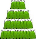 Grneric Drawstring Backpack Bulk 28 PCS Drawstring Bags String Backpack Cinch Bag Sackpack for Kid Gym Home & Garden > Household Supplies > Storage & Organization Grneric Green  